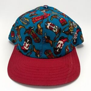 Cowboy Boots Hat Unisex Snapback AOP Western Rodeo Cap 90s Vintage